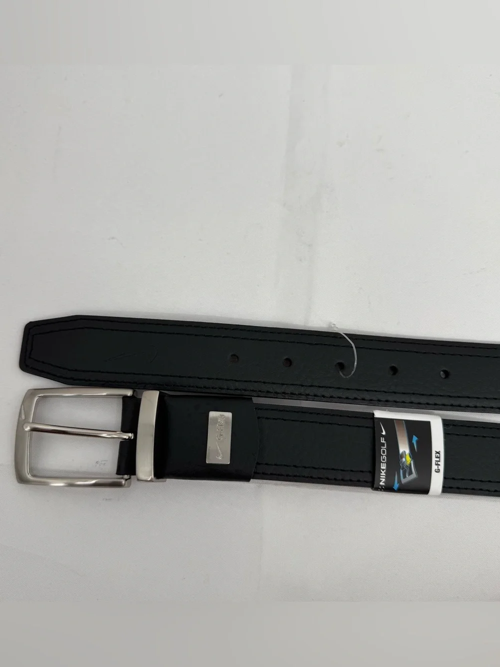 NWT Nike Golf Men's G-Flex Belt Size 42 Black 100% Genuine Leather